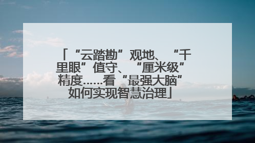 “云踏勘”观地、“千里眼”值守、“厘米级”精度……看“最强大脑”如何实现智慧治理