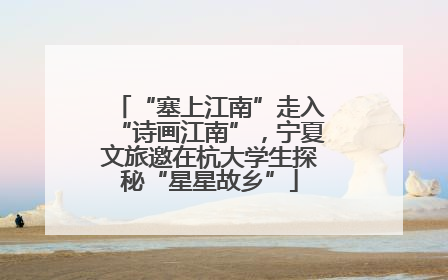 “塞上江南”走入“诗画江南”，宁夏文旅邀在杭大学生探秘“星星故乡”