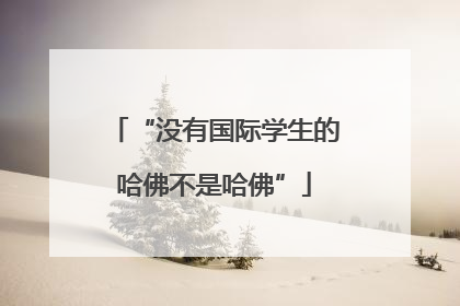 “没有国际学生的哈佛不是哈佛”