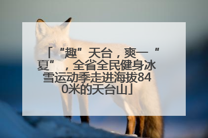 “趣”天台，爽一“夏”，全省全民健身冰雪运动季走进海拔840米的天台山