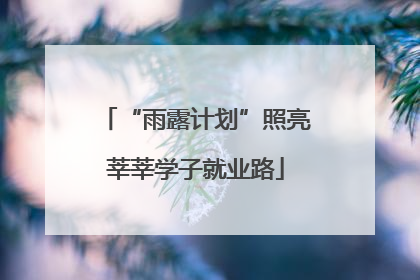 “雨露计划”照亮莘莘学子就业路