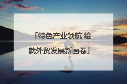 特色产业领航 绘就外贸发展新画卷