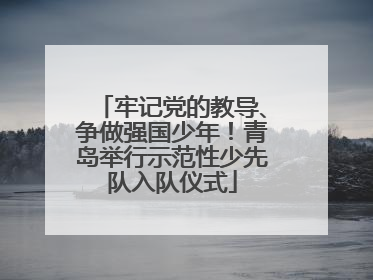 牢记党的教导、争做强国少年！青岛举行示范性少先队入队仪式