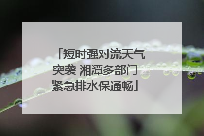 短时强对流天气突袭 湘潭多部门紧急排水保通畅
