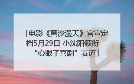 电影《黄沙漫天》官宣定档5月29日 小沈阳领衔“心眼子喜剧”赛道