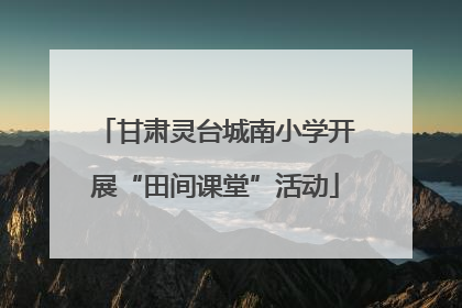 甘肃灵台城南小学开展“田间课堂”活动
