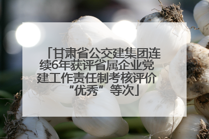甘肃省公交建集团连续6年获评省属企业党建工作责任制考核评价“优秀”等次