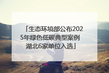生态环境部公布2025年绿色低碳典型案例 湖北6家单位入选