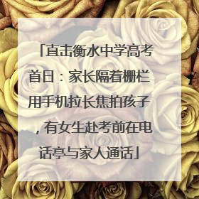直击衡水中学高考首日：家长隔着栅栏用手机拉长焦拍孩子，有女生赴考前在电话亭与家人通话