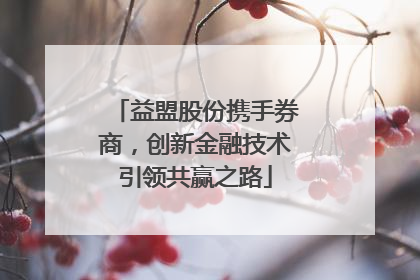 益盟股份携手券商，创新金融技术引领共赢之路