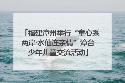 福建漳州举行“童心系两岸·水仙连亲情”漳台少年儿童交流活动