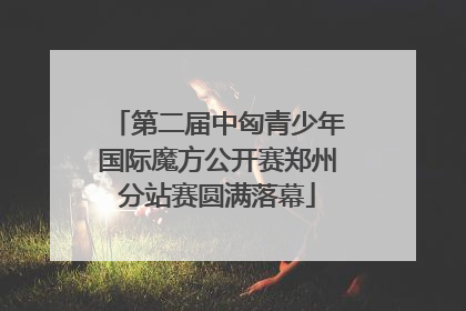 第二届中匈青少年国际魔方公开赛郑州分站赛圆满落幕