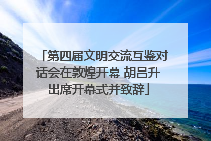 第四届文明交流互鉴对话会在敦煌开幕 胡昌升出席开幕式并致辞