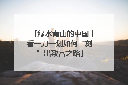 绿水青山的中国丨看一刀一划如何“刻”出致富之路