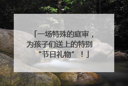 一场特殊的庭审，为孩子们送上的特别“节日礼物”！