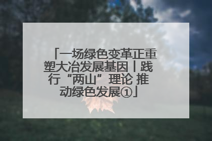 一场绿色变革正重塑大冶发展基因丨践行“两山”理论 推动绿色发展①