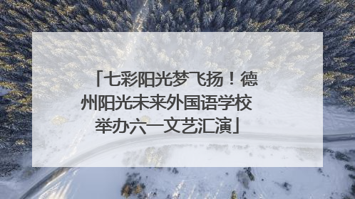 七彩阳光梦飞扬！德州阳光未来外国语学校举办六一文艺汇演