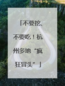 不要挖、不要吃！杭州多地“疯狂冒头”
