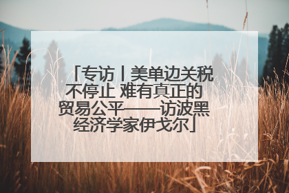 专访丨美单边关税不停止 难有真正的贸易公平——访波黑经济学家伊戈尔