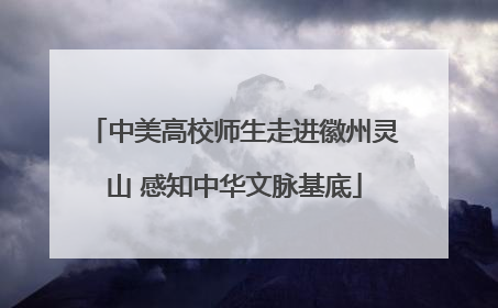 中美高校师生走进徽州灵山 感知中华文脉基底