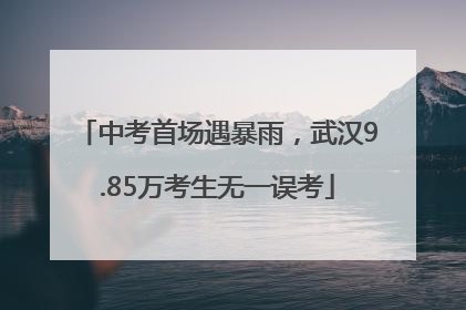 中考首场遇暴雨，武汉9.85万考生无一误考