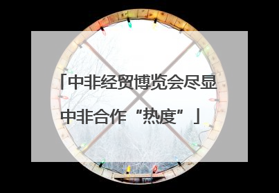 中非经贸博览会尽显中非合作“热度”