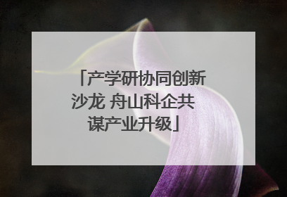 产学研协同创新沙龙 舟山科企共谋产业升级