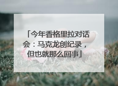 今年香格里拉对话会：马克龙创纪录，但也就那么回事