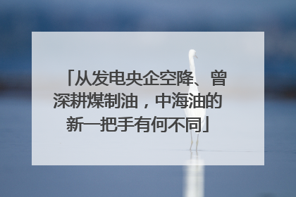 从发电央企空降、曾深耕煤制油，中海油的新一把手有何不同