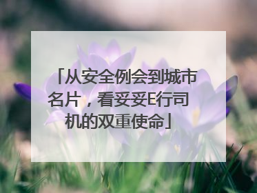 从安全例会到城市名片，看妥妥E行司机的双重使命