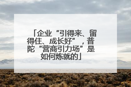 企业“引得来、留得住、成长好”，普陀“营商引力场”是如何炼就的