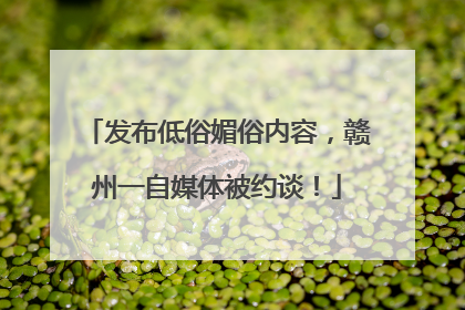 发布低俗媚俗内容，赣州一自媒体被约谈！