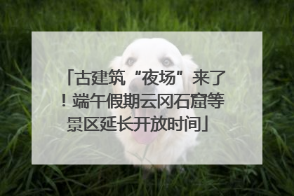 古建筑“夜场”来了！端午假期云冈石窟等景区延长开放时间