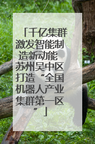 千亿集群激发智能制造新动能 苏州吴中区打造“全国机器人产业集群第一区”