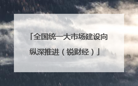 全国统一大市场建设向纵深推进（锐财经）