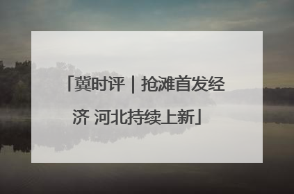 冀时评｜抢滩首发经济 河北持续上新