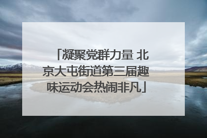 凝聚党群力量 北京大屯街道第三届趣味运动会热闹非凡