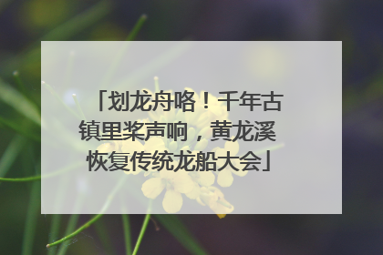 划龙舟咯！千年古镇里桨声响，黄龙溪恢复传统龙船大会