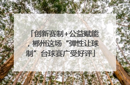 创新赛制+公益赋能，郴州这场“弹性让球制”台球赛广受好评