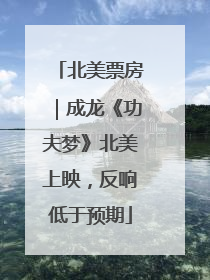 北美票房｜成龙《功夫梦》北美上映，反响低于预期