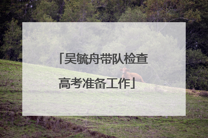吴毓舟带队检查高考准备工作
