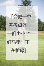 合肥一中考考点外 一群小小“红马甲”正在忙碌