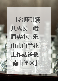 名师引领共成长，峨眉实小、乐山市白兰花工作站送教南山学区