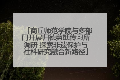 商丘师范学院与多部门开展归德剪纸传习所调研 探索非遗保护与社科研究融合新路径