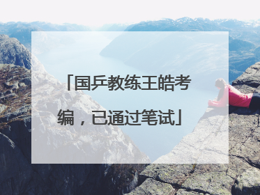 国乒教练王皓考编，已通过笔试