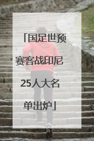 国足世预赛客战印尼25人大名单出炉