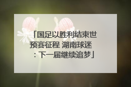 国足以胜利结束世预赛征程 湖南球迷：下一届继续追梦