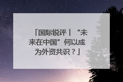 国际锐评丨“未来在中国”何以成为外资共识？