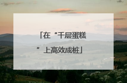 在“千层蛋糕”上高效成桩