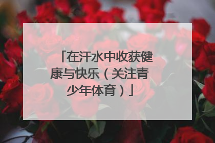 在汗水中收获健康与快乐（关注青少年体育）